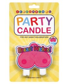 Breast wishes party candle